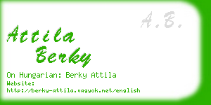 attila berky business card